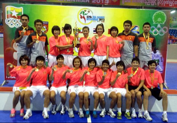 ທິມບານເຕະໃນຮົ່ມຍິງຫວຽດນາມໄດ້ຮັບລາງວັນຊະນະເລີດ ອາຊີຕາເວັນອອກສ່ຽງໃຕ້